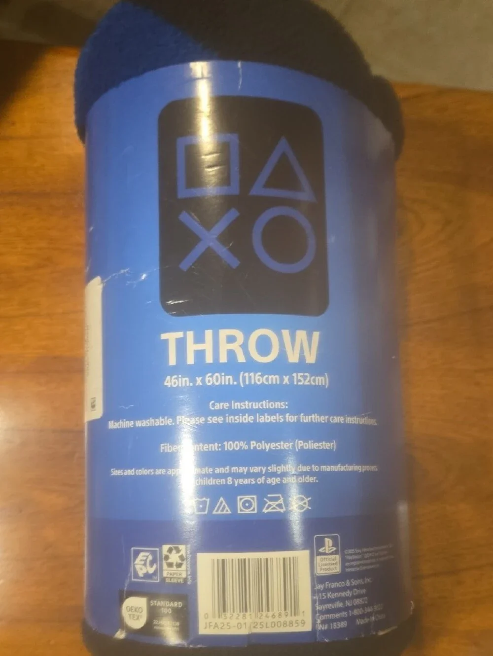 Sony Blue PlayStation Icon Fleece Throw